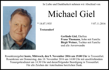 Anzeige von Michael Giel von MGO