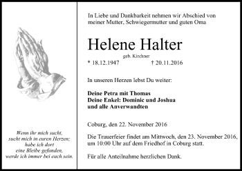 Anzeige von Helene Halter von MGO