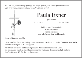 Anzeige von Paula Exner von MGO