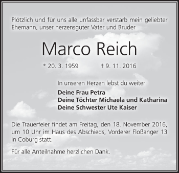Anzeige von Marco Reich von MGO