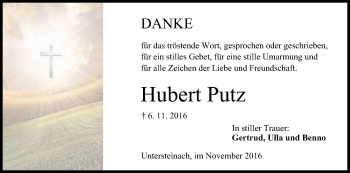Anzeige von Hubert Putz von MGO