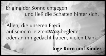 Anzeige von Fred Korn von MGO