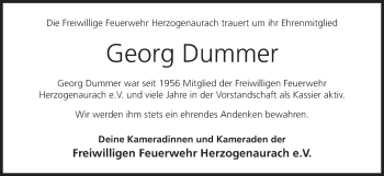 Anzeige von Georg Dummer von MGO