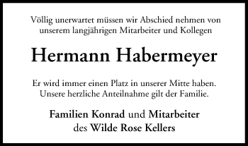 Anzeige von Hermann Habermeyer von MGO
