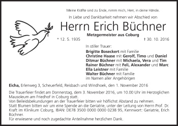 Anzeige von Erich Büchner von MGO