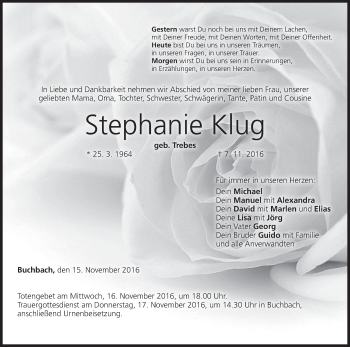 Anzeige von Stephanie Klug von MGO