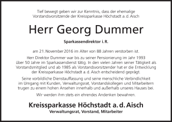 Anzeige von Georg Dummer von MGO