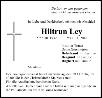 Anzeige von Hiltrun Ley von MGO