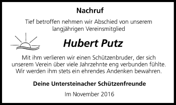 Anzeige von Hubert Putz von MGO