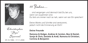 Anzeige von Christopher Sponsel von MGO