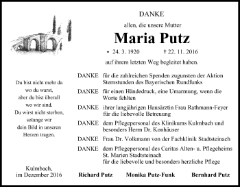 Anzeige von Maria Putz von MGO