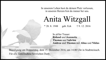 Anzeige von Anita Witzgall von MGO