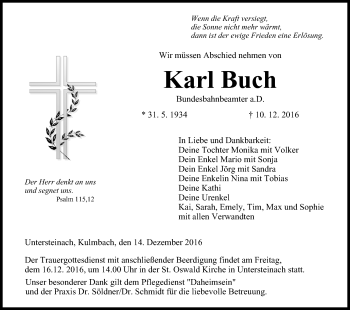 Anzeige von Karl Buch von MGO