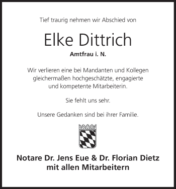 Anzeige von Elke Dittrich von MGO