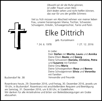 Anzeige von Elke Dittrich von MGO