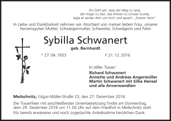 Anzeige von Sybilla Schwanert von MGO