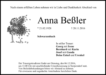Anzeige von Anna Beßler von MGO