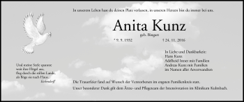 Anzeige von Anita Kunz von MGO