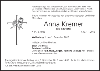 Anzeige von Anna Kremer von MGO