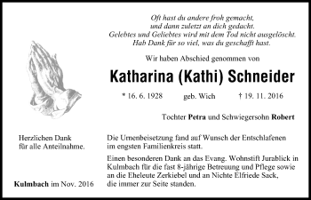 Anzeige von Katharina Schneider von MGO
