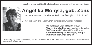 Anzeige von Angelika Mohyla von MGO