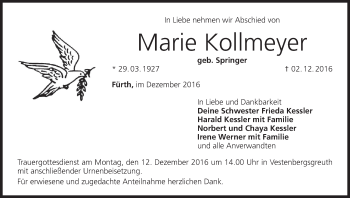 Anzeige von Marie Kollmeyer von MGO