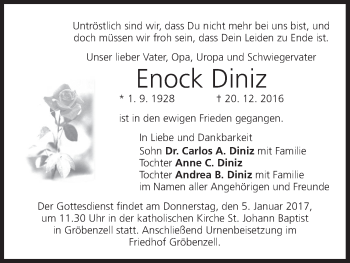 Anzeige von Enock Diniz von MGO
