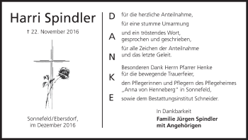 Anzeige von Harri Spindler von MGO