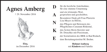 Anzeige von Agnes Amberg von MGO