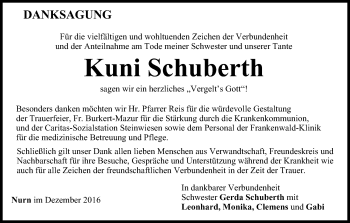 Anzeige von Kuni Schuberth von MGO