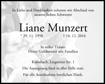 Anzeige von Liane Munzert von MGO