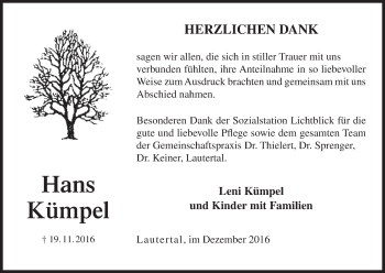 Anzeige von Hans Krümpel von MGO