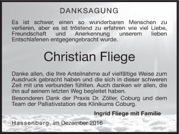 Anzeige von Christian Fliege von MGO