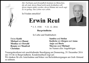 Anzeige von Erwin Reul von MGO