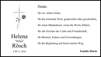 Anzeige von Helena Rösch von MGO