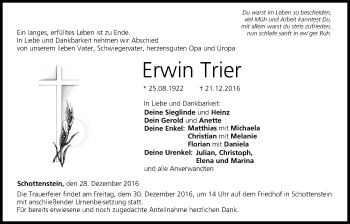 Anzeige von Erwin Trier von MGO