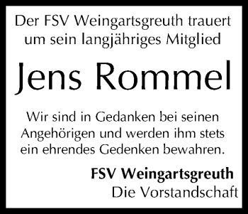 Anzeige von Jens Rommel von MGO