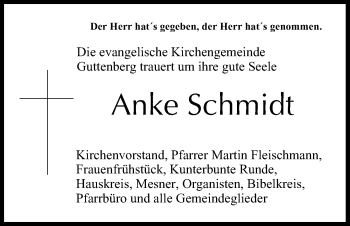 Anzeige von Anke Schmidt von MGO
