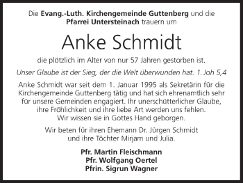 Anzeige von Anke Schmidt von MGO