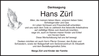 Anzeige von Hans Zürl von MGO