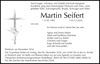 Anzeige von Martin Seifert von MGO
