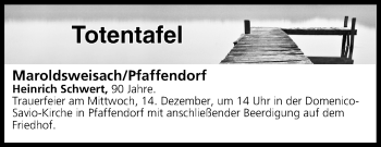 Anzeige von Totentafel vom 14.12.2016 von MGO