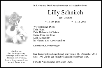 Anzeige von Lilly Schnirch von MGO