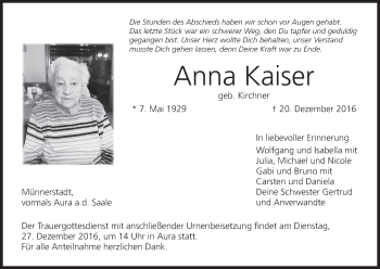 Anzeige von Anna Kaiser von MGO