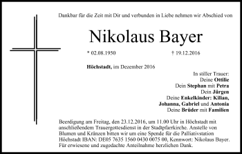 Anzeige von Nikolaus Bayer von MGO