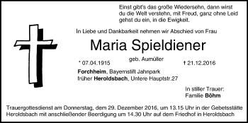 Anzeige von Maria Spieldiener von MGO