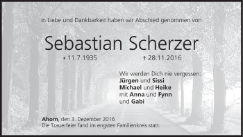 Anzeige von Sebastian Scherzer von MGO