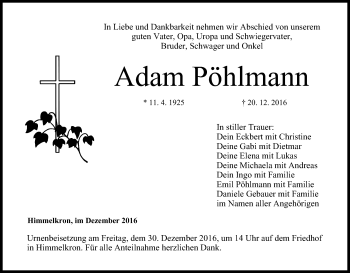 Anzeige von Adam Pöhlmann von MGO
