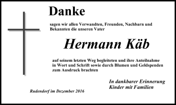 Anzeige von Hermann Käb von MGO