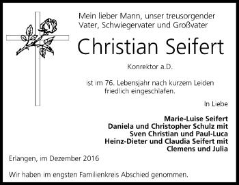Anzeige von Christian Seifert von MGO